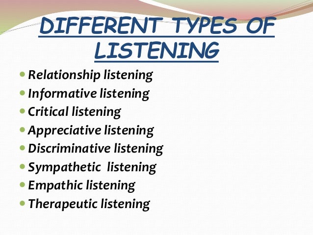 Types Of Listening
