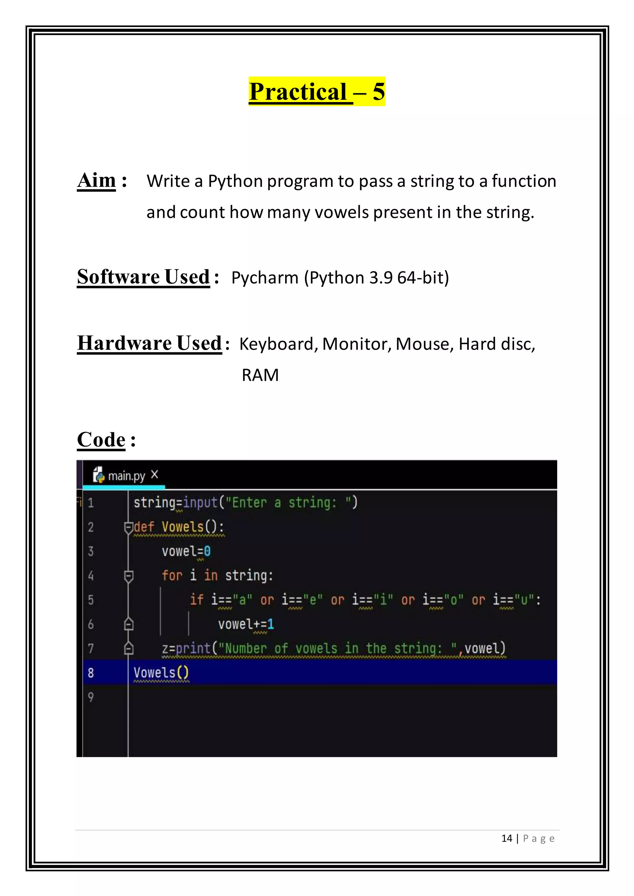 Computer Science Practical File class XII | DOCX