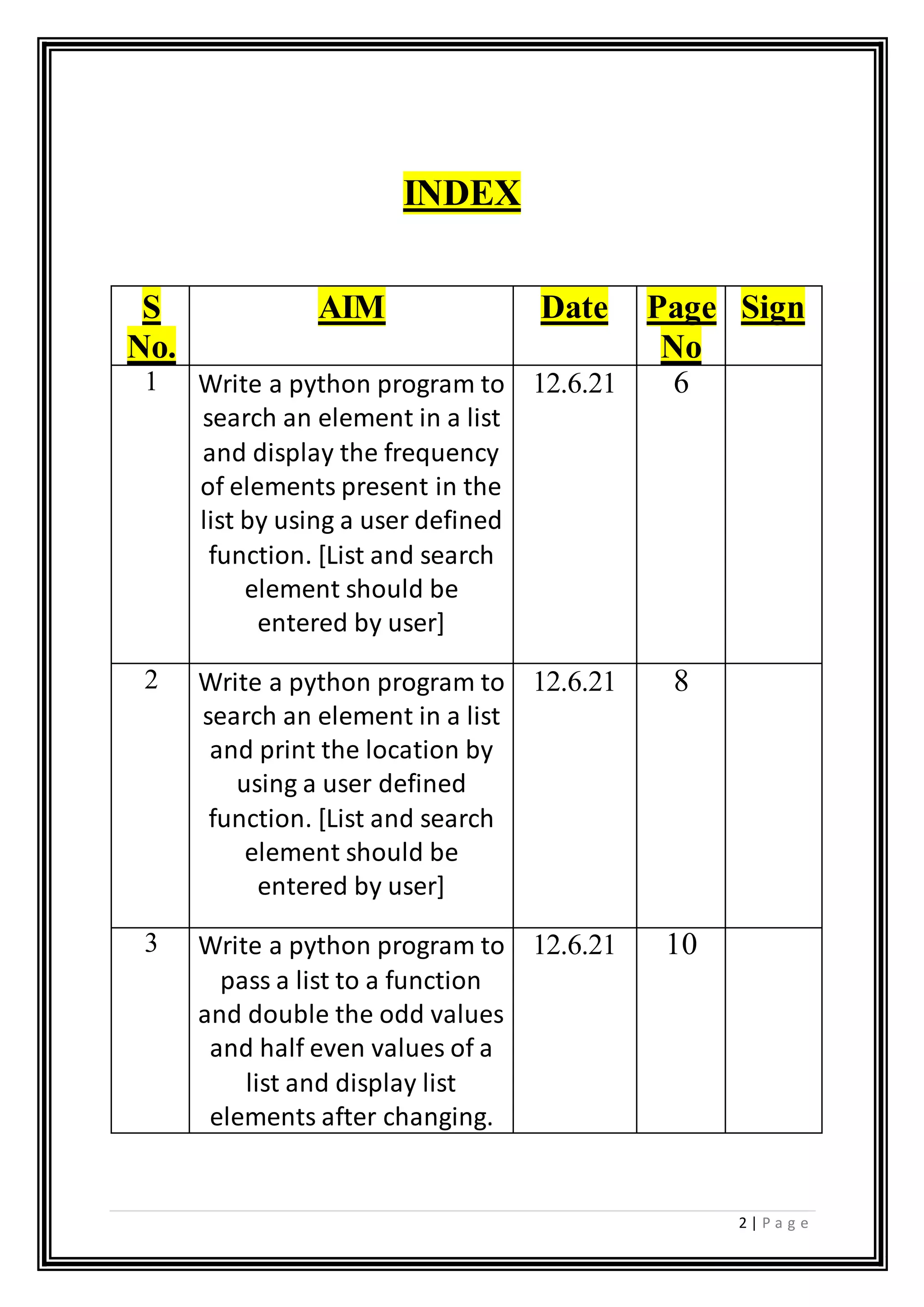 Computer Science Practical File class XII | DOCX | Programming ...