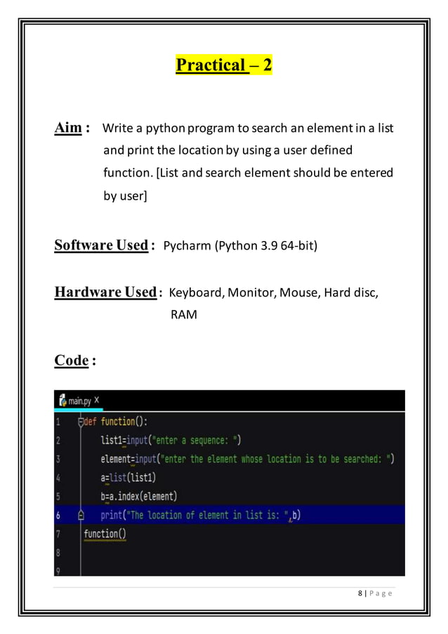 Computer Science Practical File class XII | DOCX | Programming ...