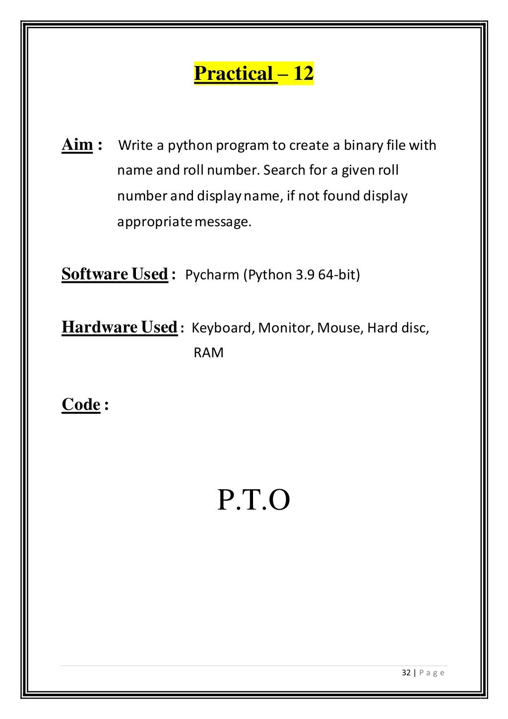 Computer Science Practical File Class Xii Computer Science Practical File Class Xii