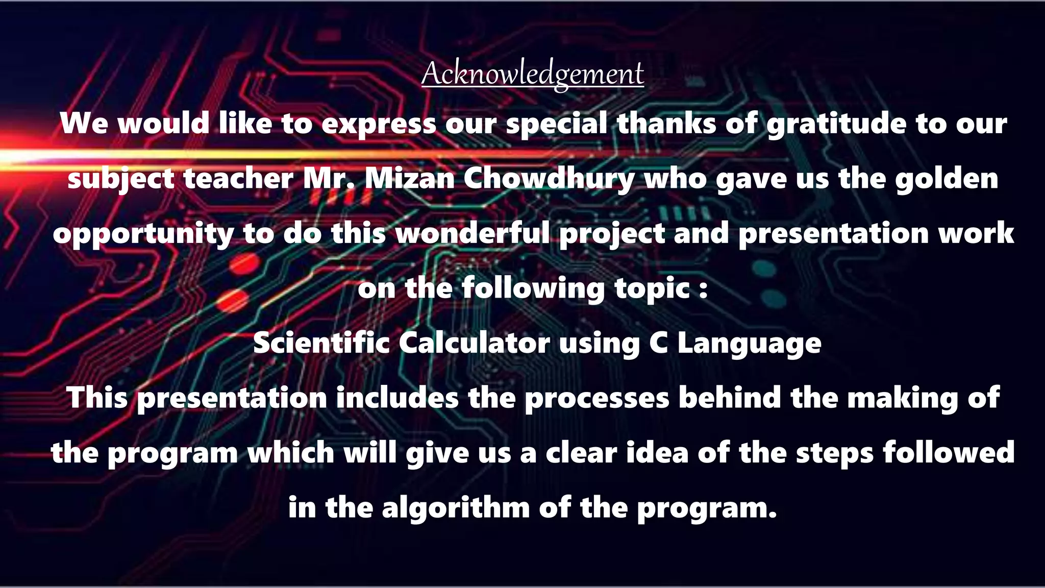 scientific calculator by using c | PPTX | Computing | Technology ...