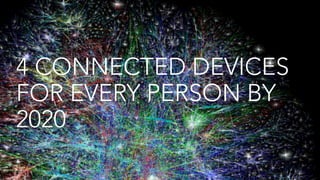 4 CONNECTED DEVICES
FOR EVERY PERSON BY
2020
 