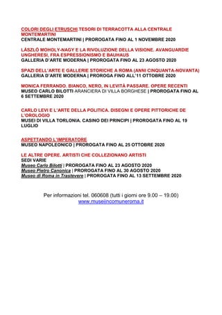 COLORI DEGLI ETRUSCHI.TESORI DI TERRACOTTA ALLA CENTRALE
MONTEMARTINI
CENTRALE MONTEMARTINI | PROROGATA FINO AL 1 NOVEMBRE...