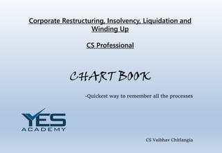 Corporate Restructuring, Insolvency, Liquidation and
Winding Up
CS Professional
CHART BOOK
-Quickest way to remember all the processes
CS Vaibhav Chitlangia
 
