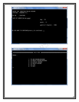 Criminal Record Software Computer Science Project
25
 