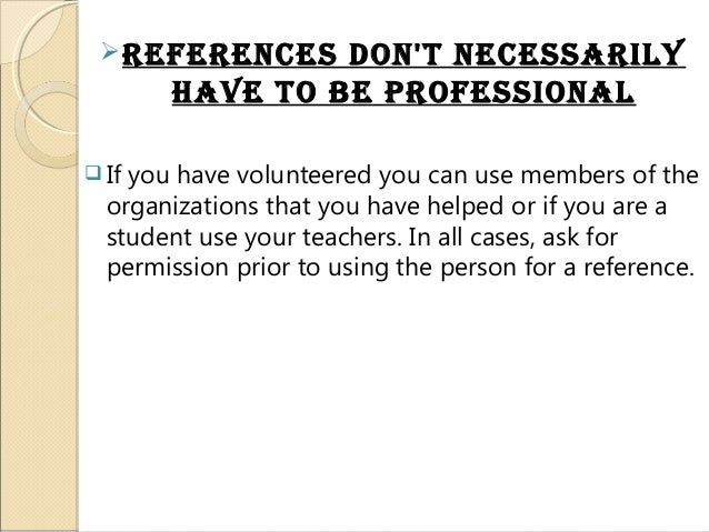 job application references