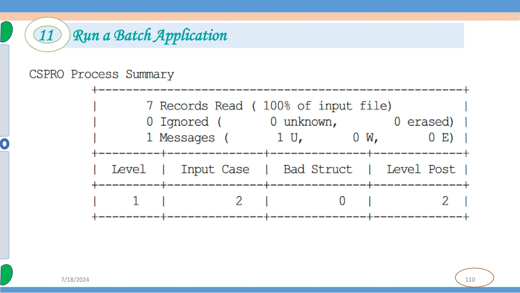 110
7/18/2024
11 Run a Batch Application
 