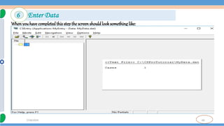 60
7/18/2024
Whenyouhavecompleted this stepthe screenshould looksomething like:
6 Enter Data
 