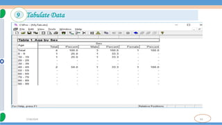 93
7/18/2024
9 Tabulate Data
 