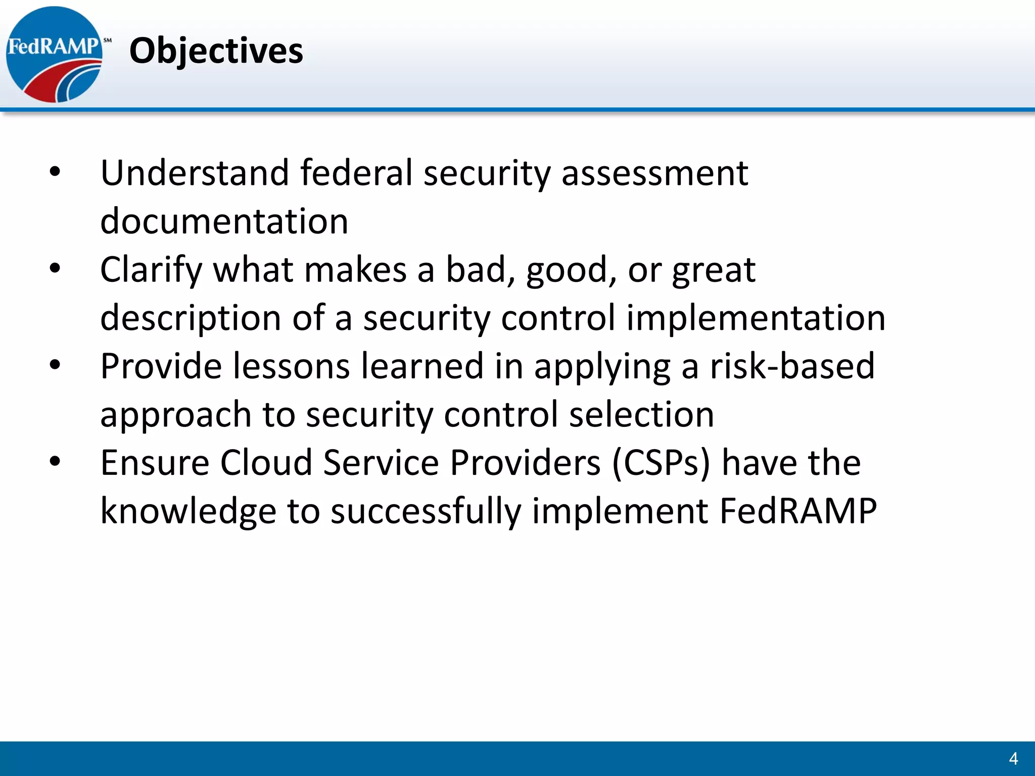 FedRAMP CSP SSP Training | PDF