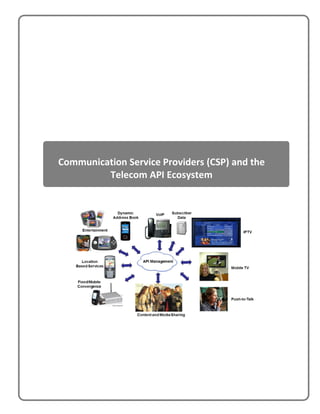 Copyright © 2015 Mind Commerce - All Rights Reserved Page 1 of 4
Communication Service Providers (CSP) and the
Telecom API Ecosystem
 