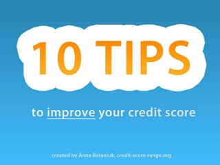 10 tips to improve your credit score