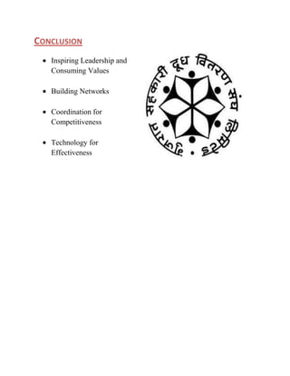 CONCLUSION
Inspiring Leadership and
Consuming Values
Building Networks
Coordination for
Competitiveness
Technology for
Effectiveness
 