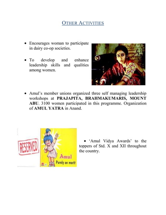 CSR Activities by AMUL PDF