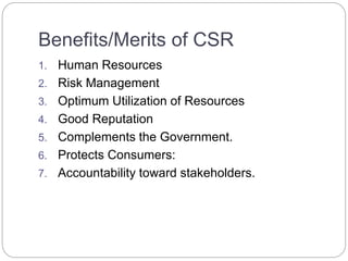 Corporate Social Responsibility - An Overview | PPTX