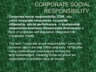 Corporate Social Responsibility | PPT
