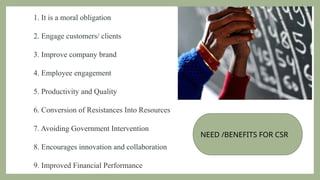 CSR - Copy.pptx and Corporate Social Responsibility, or CSR, is a ...