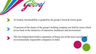 Sustainability and CSR Analysis of Godrej Group | PPTX