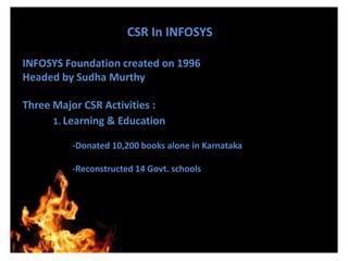 CSR of Infosys | PPTX