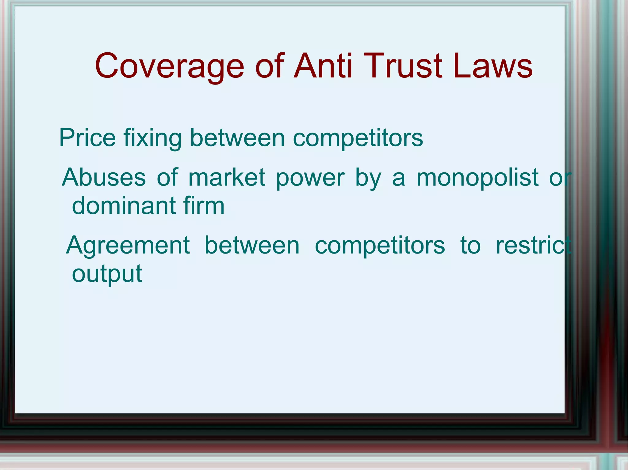 Reasons why companies resort to Unfair Trade Practices Globalization of competition 