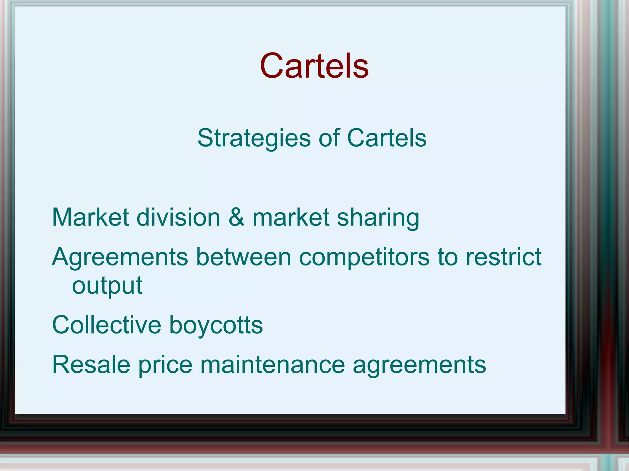 Abuses of market power by a monopolist or dominant firm 