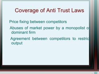 Reasons why companies resort to Unfair Trade Practices Globalization of competition 
