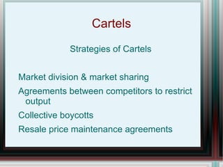 Abuses of market power by a monopolist or dominant firm 