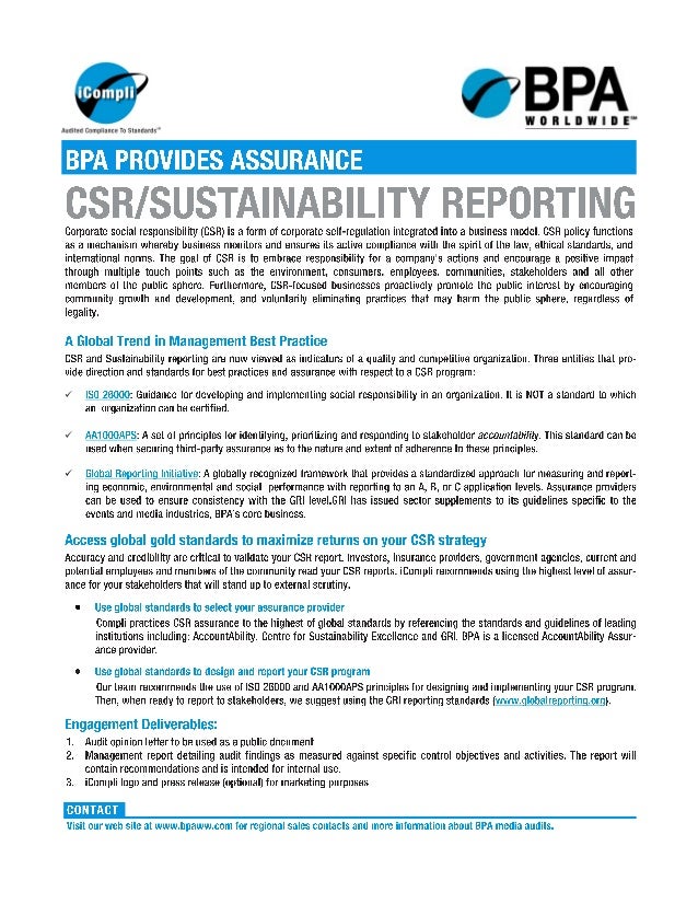 Csr Review Report Example Csr Reporting Example – What Is Corporate Social Responsibility? 4 ...