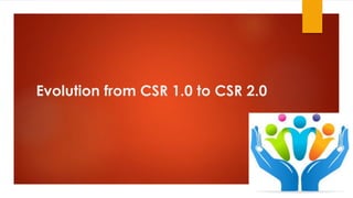 Evolution from CSR 1.0 to CSR 2.0
 