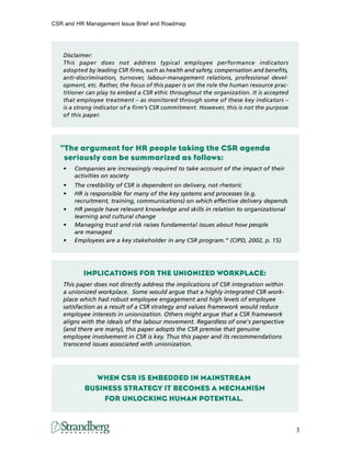 Csr Program Humam The Role of Human Resource Management in CSR | PDF
