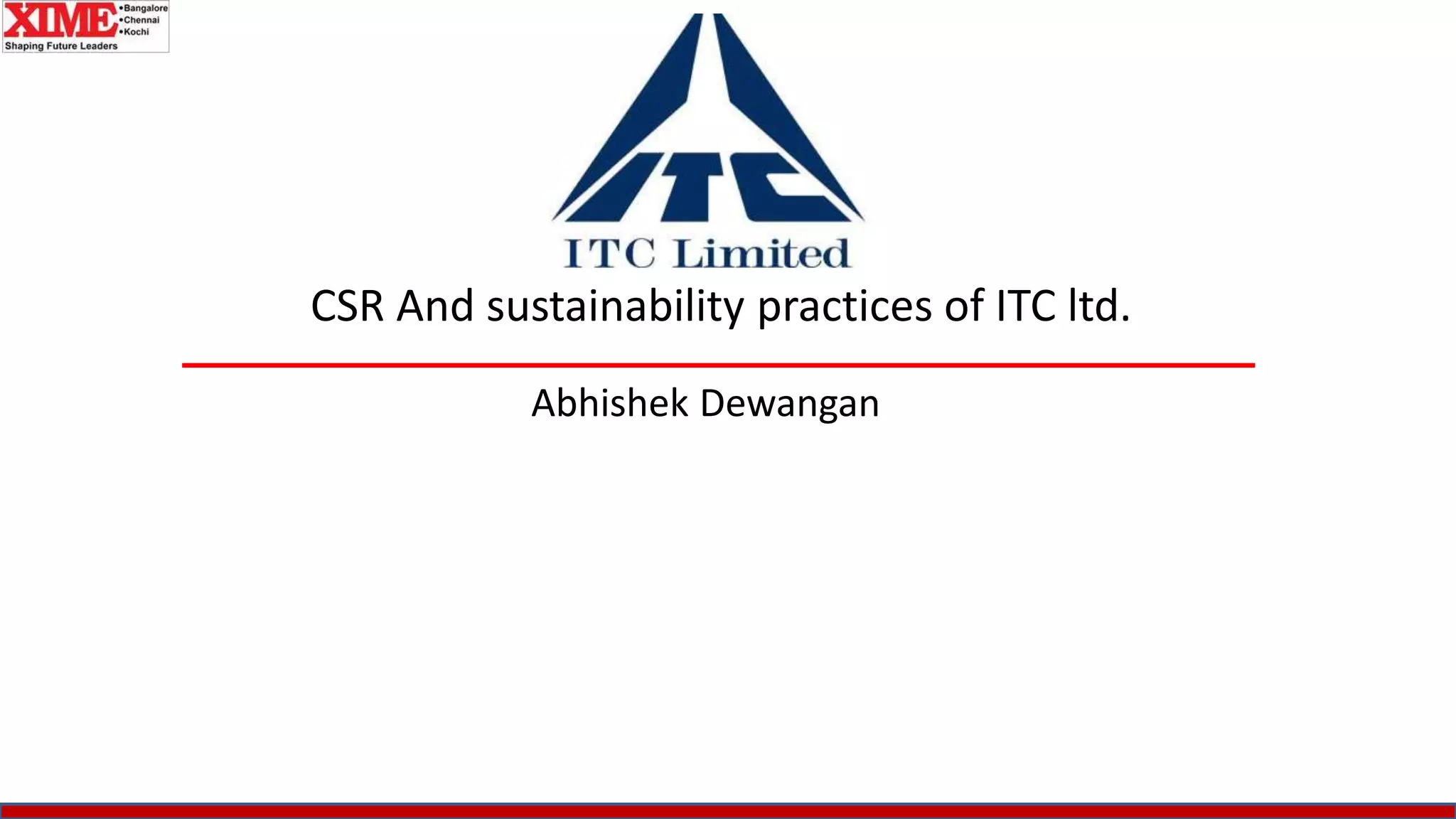 Itc Annual Report 2014 Shareholder Information CSR and Sustainability practices of ITC annual report 2018 | PPT