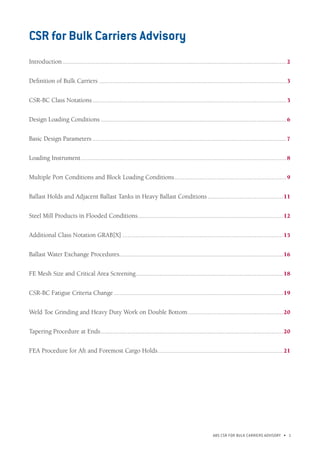 Csr bulk carriers | PDF