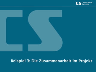 Beispiel 3: Die Zusammenarbeit im Projekt
 