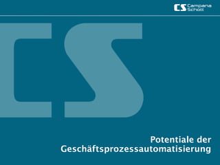 Potentiale der
Geschäftsprozessautomatisierung
 