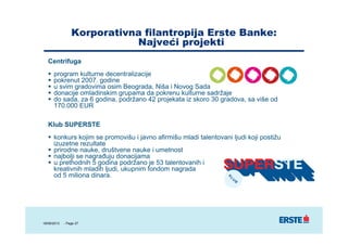 Društveno odgovorno poslovanje u Erste Banci u Srbiji #CSR #DOP