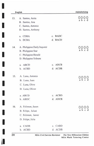 Civil Service (CS) Examination Reviewer | PDF