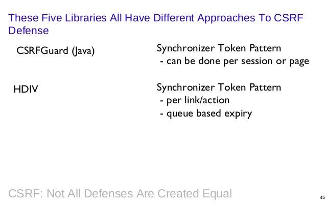 Synchronizer Token Pattern Java Exle | csrf not all defenses are created equal Synchronizer Token Pattern Java Exle | csrf not all defenses are created equal