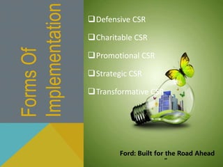 Defensive Csr Approach Importance of CSR | PPTX