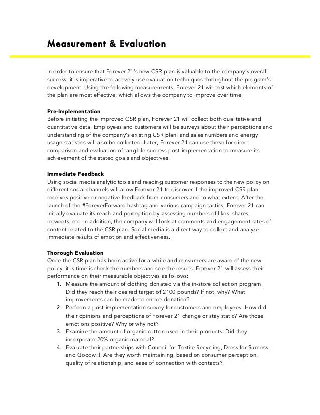 Evaluation essay on forever 21 06 image