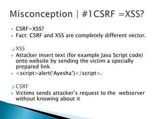 CSRF | PPTX | Web Development | Internet