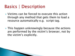 Csr Victim Act Example Script CSRF | PPTX