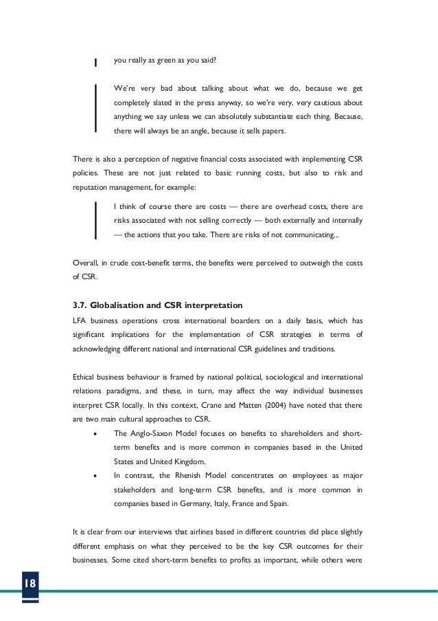 Csr research essay