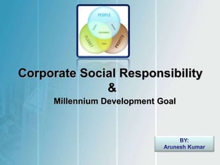 Corporate Social Responsibility
&
Millennium Development Goal
 