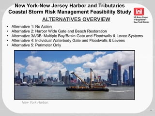 15
New York-New Jersey Harbor and Tributaries
Coastal Storm Risk Management Feasibility Study
ALTERNATIVES OVERVIEW
• Alte...