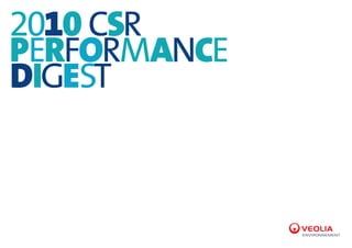 2010 CSR
PERFORMANCE
DIGEST
 