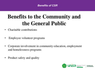 Corporate Social Responsibility Presentation | PDF