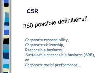 Corporate Social Responsibility | PPT