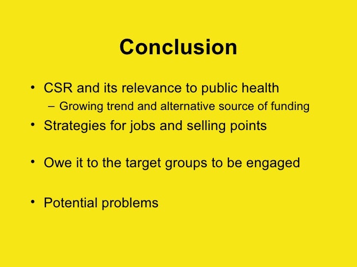 conclusion for csr assignment