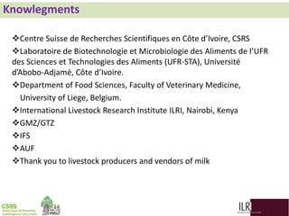 Biodiversity, phylogenetic relationship and antibacterial potential of Bifidobacterium species isolated from raw milk production chain in Abidjan, Côte d'Ivoire